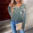 thumbnail image 5 of HLKJKLS Long Sleeve Shirts For Women Casual V Neck Long Sleeve Basic Tee Loose Fit Fall Trendy T Shirt Black S-3Xl, 5 of 6