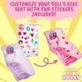 thumbnail image 4 of Ride Along Dolly Bicycle Seat Doll Accessories with Adorable Decals, Blue, 4 of 5