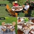thumbnail image 4 of Spring Cow Round Tablecloth for 55-60 Inch Tables,Fitted Table Cover with Elastic Edge,Botanical Blossom Motif Country Florals Waterproof Outdoor Table Cloth Protector for Patio Garden Dinner Picnic, 4 of 9