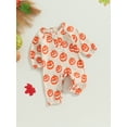thumbnail image 3 of Wassery Infant Baby Boys Halloween Clothes Sleeveless Crew Neck Pumpkin Print Jumpsuits 3M 6M 12M 18M 24M Newborn Boys Fall Casual Clothing, 3 of 7