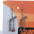 thumbnail image 2 of EOEMY Fashion Skeleton Skull Hook Earrings Drop Dangle Women'S Charm Halloween Jewelry, 2 of 5