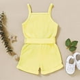 thumbnail image 3 of DOPI Toddler Girl Clothes Baby Summer Sleeveless Clothing Cute Halter Romper One-piece Jumpsuit Summer Clothes Set 1-5T, 3 of 9