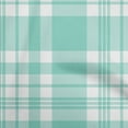 thumbnail image 1 of oneOone Georgette Viscose Turquoise Blue Fabric Check Quilting Supplies Print Sewing Fabric By The Yard 42 Inch Wide, 1 of 4