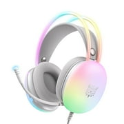 ONIKUMA X25 Gaming Headsets, Surround Stereo Sound Gaming Headphones with Flexible Mic LED Lights, over-Ear Noise Cancelling Headsets for PS4, Xbox One, PS5, Nintendo Switch, PC, Mac, Mobile