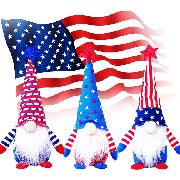 Download 4th Of July Decorations Set Of 3 Patriotic Gnome Plush American Usa Independence Day Party Supplies Standing Figurine Fourth Of July Decor For Tiered Tray Decor Household Ornaments Walmart Com Walmart Com