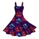thumbnail image 3 of WILLBEST Vestidos con Curvas para Mujer Vestido de Mujer con Estampado sin Mangas con Tirantes En La Cintura y Falda con Vuelo con Personalidad E Grande​​, 3 of 3