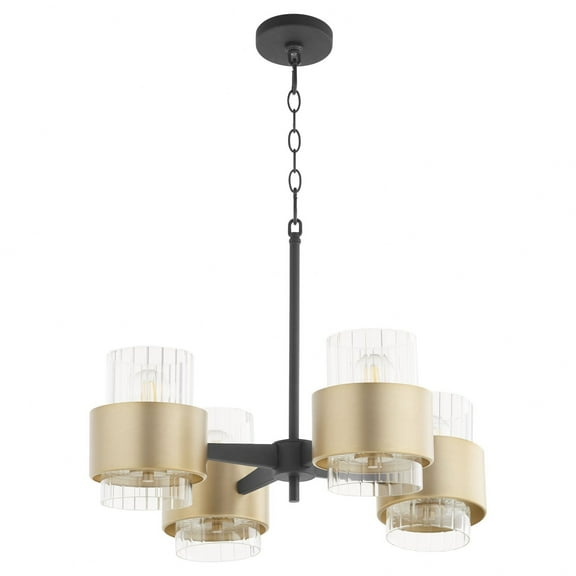 Quorum Lighting - Epsilon - 4 Light Chandelier In Mid Century Modern Style-8.25