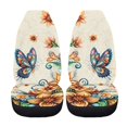 thumbnail image 5 of XYZCANDO Car Seat Covers Butterfly Floral 2 pcs Car Front Seat Covers Soft SUV Truck Sedan Waterproof Cozy Automotive Front Seat Covers, 5 of 10