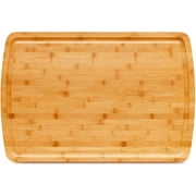 CINAK Extra Large Bamboo Cutting Board, 24x18 Inch Chopping Board for Kitchen– Wooden Chopping Carving Board, LARGEST Wood Butcher Block Boards with Juice Groove