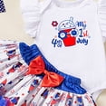 thumbnail image 4 of Yindaity Baby Girl Short Sleeve Romper Cotton Baby Girl Rompers, Ruffle Sleeve Toddler Romper Summer Clothes(White,12-18 Months), 4 of 4