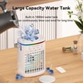 thumbnail image 5 of Aire acondicionado portátil, ventilador de refrigeración con 3 velocidades y 3 modos, temporizador de 2-8 horas, tanque de agua de 1000 ml, control remoto, humidificador 4 en 1, aire acondicionado, ve, 5 of 5