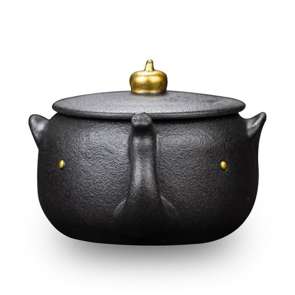 Cool Ashtray With Lid Windproof, Ceramic Ashtray Elephant Shape, Small Decorative Ashtray For Cigarettes Outdoor, Cigar Ashtrays-black-12x12x9cm