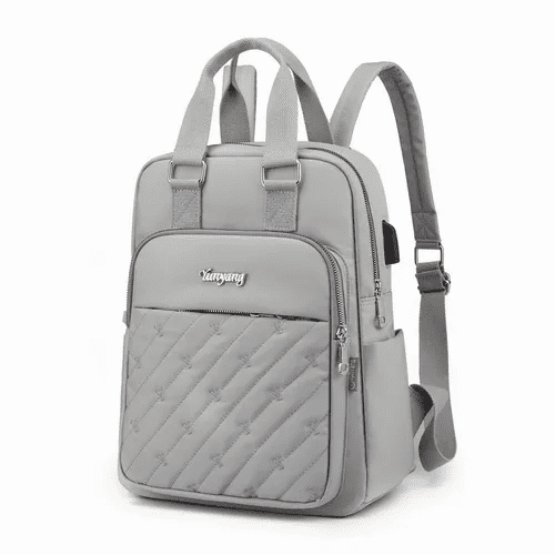 Mochila Impermeable Antirrobo De Gran Capacidad Para Mujer Gris Malubero Mujer