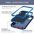 thumbnail image 5 of I-HONVA Compatible with iPhone 12 Pro Max Case,3-Layer Military Grade Drop Protection Anti-Slip Bumper Rugged Shockproof Dustproof Protection 6.7 inch Phone Case,Navy Blue, 5 of 7