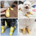 thumbnail image 7 of 4Pcs Waterproof Dog Boots Dog Shoes for Snow and Rain Middle and Small Dogs (Yellow) - L, 7 of 7