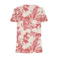 thumbnail image 5 of Tunic Tops for Women ,Square Neck Shirt Floral Print Summer Elegant Going Out Side Split Button Casual Loose Short Sleeve Ladies Blouses T Shirts Long Length Tunic Tops for Leggings, 5 of 5