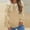 Khaki, variant on CaiJunJia 2024 Plus Size Women Sweatshirt Fall Casual Button Up Henley Pullover Sweater Comfy Loose