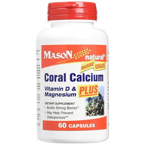 Mason Natural Coral Calcium 1500 mg Capsules 60 ea (Pack of 3
