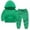 Green, variant on Zwiiyzr Toddler Baby Boys Girls 2 Piece Outfits Sweatsuit Hoodies Pullover and Long Pants Solid Color Sports Jogging Pants Set for Kids Age 1-10 Years Red