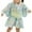 A-153Light Blue, variant on MEZZALL Trendy Girls Outfits Sets Stylish Printed Kimono Robe Long Sleeve Sets For Casual Wear Robe Fashion Toddler Dailywear Stylish / 3-4 Years