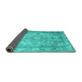 thumbnail image 2 of Ahgly Company Indoor Square Abstract Turquoise Blue Contemporary Area Rugs, 6' Square, 2 of 4