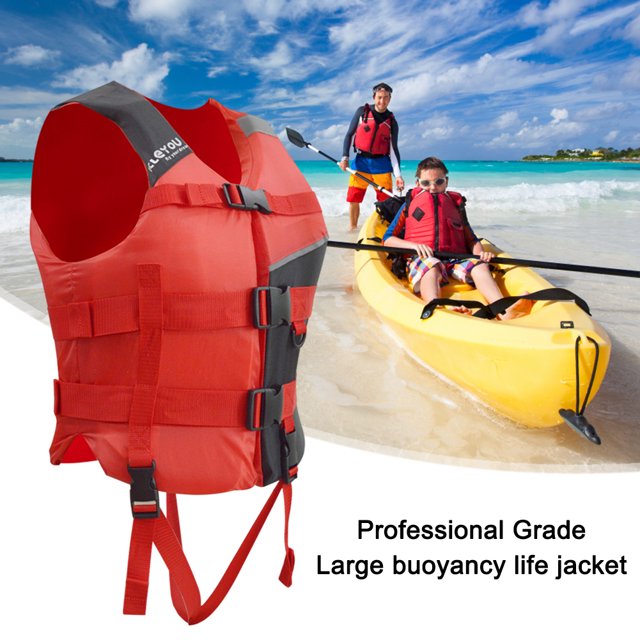 Chalecos Salvavidas Chalecos Salvavidas Chaleco salvavidas Oxford, chaleco salvavidas portátil para navegación, accesorios para exteriores (S rojo)