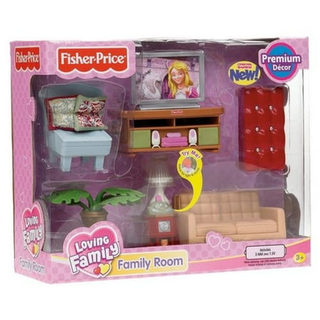 Loving Family Family Room Dollhouse Furniture 2009 Fisher Price R9108