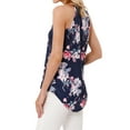 thumbnail image 5 of Nlife Women's Floral Print Crew Neck Tank Top, M, 5 of 7