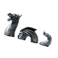 thumbnail image 4 of koolsoo Three Section Dragon Sculpture Craft Landscape Ornament for Courtyard Garden Black, 4 of 9
