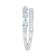 thumbnail image 2 of Brilliance Fine Jewelry Marquise Aquamarine and White Cubic Zircoina Ring in Sterling Silver, 2 of 4