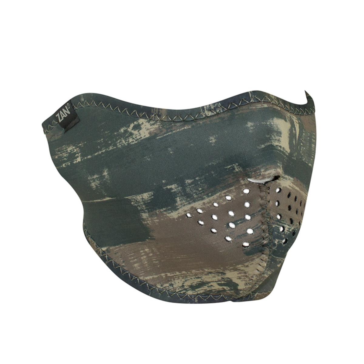 Zan Headgear Half Face Mask Dark Brush Camo (Green, OSFM) by Zan Headgear