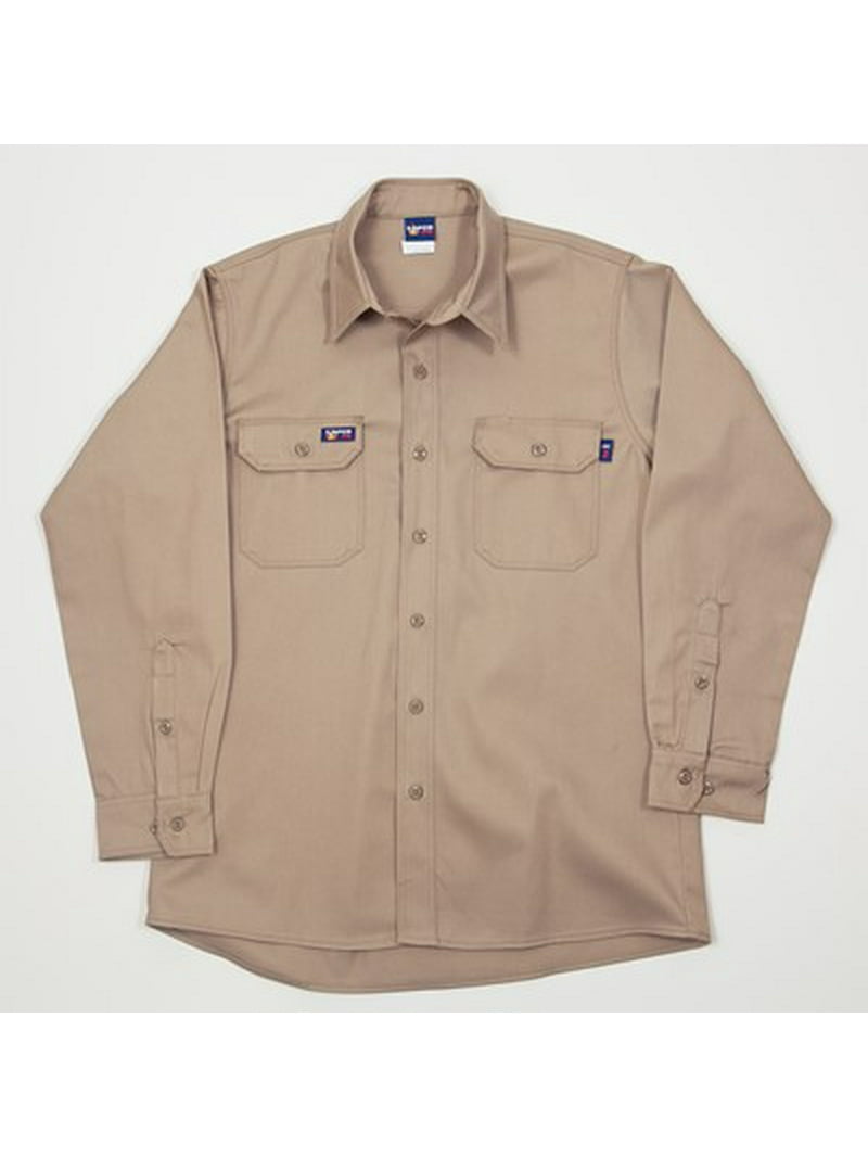 Lapco FR 8.7 Cal 7 oz. Flame Resistant 100% Cotton Twill Men's FR Uniform Shirt, Size Regular, Small (1 Unit) - Walmart.com