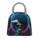 thumbnail image 1 of Balery Punk Style Blue Haired Skull Bolsa de Almuerzo para Mujeres, Caja de Almuerzo, Bolsa de Almuerzo Pequeña Impermeable, Tote de Almuerzo Reutilizable con Gran Capacidad, 1 of 6