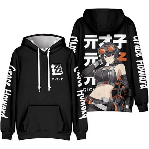 Zenless Zone Zero merch cosplay game Hooded Drawstring Pocket Sweatshirt Men/women harajuku Pullover