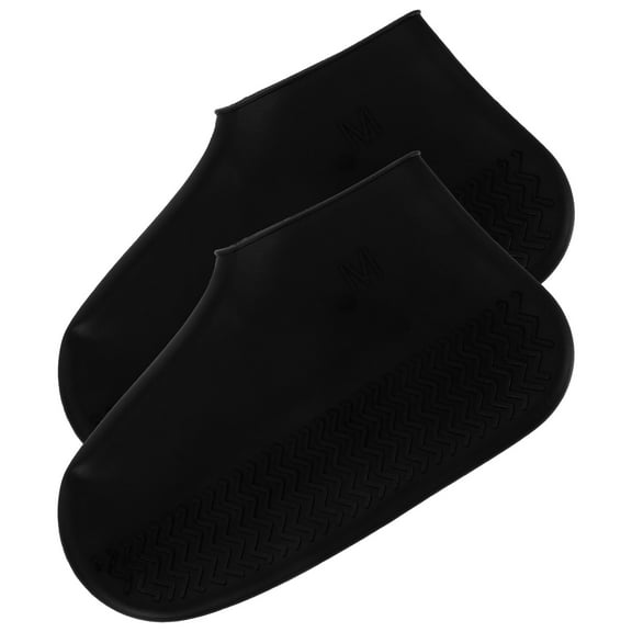 WHAMVOX Anti Skid Shoe Covers 1 Pair of Black Silicone for Outdoor 26*4.1in