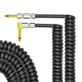 thumbnail image 4 of Curly Musical Instrument Audio Guitar Cable Cord 1/4 Inch Straight to Right-angle Gold-plated TS Plugs PU Jacket for Electric Guitar Bass Mixer Amplifier Equalizer Max. 3 Meters, 4 of 7