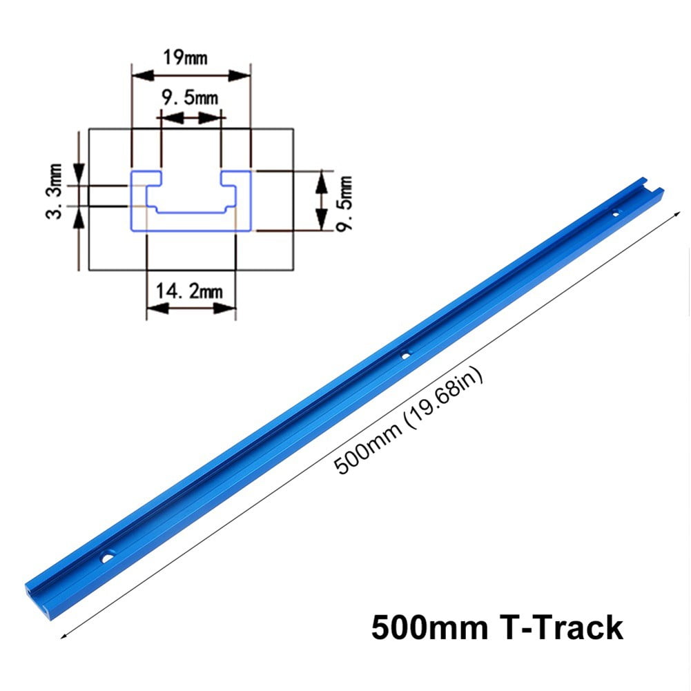 300/400/500/600MM T-Track Aluminium T-Slot Miter Jig Tools Woodworking Router 