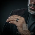 thumbnail image 4 of Metal Masters Mens Tungsten Carbide Ring Wedding Band Gunmetal Comfort-fit 8mm, 4 of 8