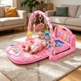 thumbnail image 3 of Baby Piano Play Gym Activity Mat, Pink Animal Hanging Rattles Kick Piano Fitness Playmat, Early Sensory Educational Tummy Time Toy for Newborn Infants 0-13 Months, 3 of 7