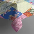 thumbnail image 3 of Rectangle Boho Patchwork Waterproof Tablecloth 60×84 Inch,Bohemian Style Stitching Colorful Floral Vintage Reusable Indoor/Outdoor Durable Table Cover for Party Kitchen Dinner Room Decor, 3 of 5