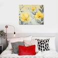 thumbnail image 5 of BCIIG Flowers Yellow Gray Wall Decor for Bedroom Kitchen Living Room Office Home, Fashion Canvas Art Print Handmade Framed, Waterproof and Tear Resistant, Set of 4 16x12in, 5 of 6