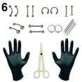 thumbnail image 2 of Walbest 1 Set of Professional Piercing Kit, Body Piercing Kit Piercing Ear Nose Navel Nipple Stainless Steel Needles Set Clamps Belly Ring Tongue Tragus Nipple Nose Piercing Kit, 2 of 7