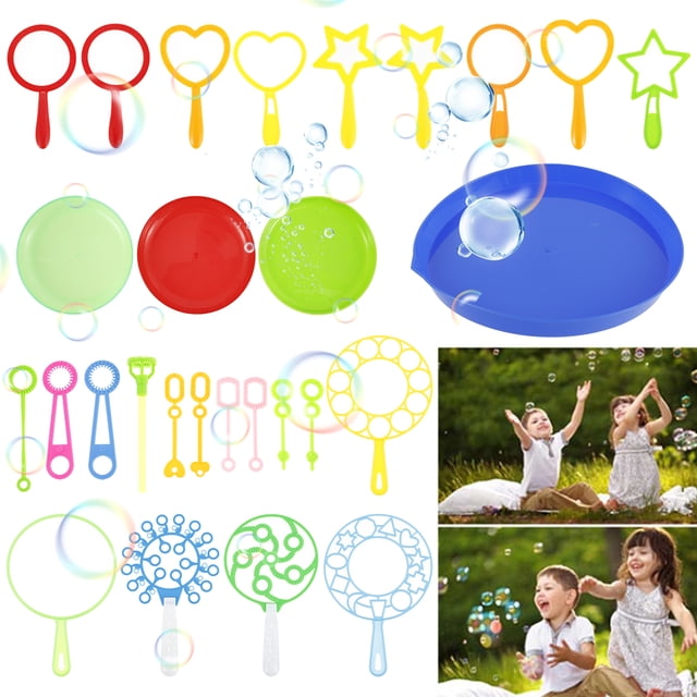 Muyoka Juego de varitas de burbujas de 28 piezas, juego de herramientas para hacer palos para hacer burbujas de jabón, regalo para niños, juegos de fiesta de cumpleaños, juguetes verdes Muyoka Hogar