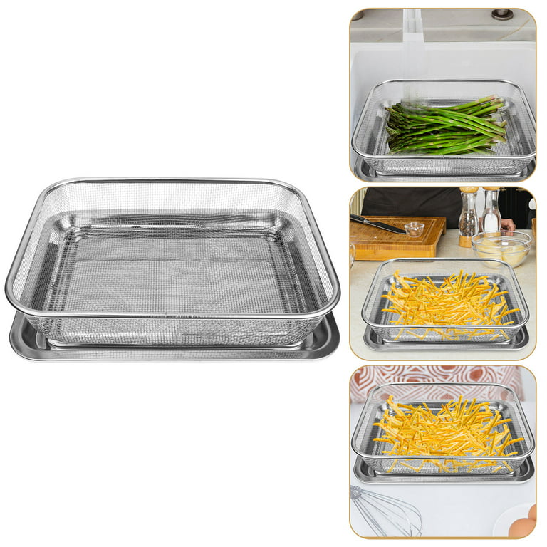Air Fry Tray with Crisper Basket, 15X12 Extra Large Air Fry Set