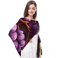 thumbnail image 4 of Grape Elegant Chiffon Silk Scarf - Lightweight Breathable Translucent Wrap Shawl for Women - 70.86x28.7in, 4 of 6
