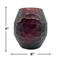 thumbnail image 5 of Bergamo Art 7" High Decorative Handmade Glass Purple Cutting Flower Vase, 5 of 6