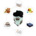 thumbnail image 4 of Mint-chocolate-color Cute Monsters Laundry Basket with Handles Foldable Laundry Hamper Freestanding Washing Bin 50L, 4 of 7