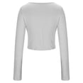 thumbnail image 5 of Womens Tops Women'S Clothing Tops for Women Trendy Ndbuld Pleated Shirt Women's Spring Long Sleeve T-shirt Gray M, 5 of 6