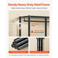 thumbnail image 4 of KFFKFF Clothing Garment Rack, Heavy Duty Closet Wardrobe, Adjustable Tiers Clothes Racks with Steel Frame, 1100 lbs Load Capacity Clothes Rack with 4 Hanging Rods, 4 of 8