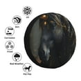 thumbnail image 4 of Gukieu Black And Gold White Horse Print Car Tire Cover, Adjustable Waterproof and Dustproof Tire Protection Cover, Suitable for SUV, Truck, Van-15 inch, 4 of 6